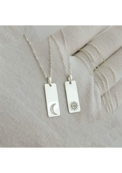 DMN Silver Ay Güneş Layers 925 Ayar Gümüş Kolye