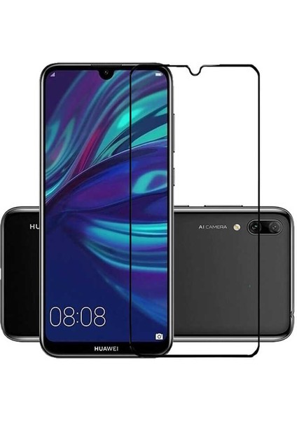 Huawei P Smart 2019 Ekran Koruyucu Ekranı Tam Kaplayan Dayanıklı Cam Ekran Koruyucu