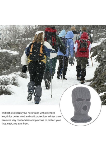 Yetişkin Unisex 3 Delik Örme Balaclava Tam Kapsama Maske (Yurt Dışından) modelleri
