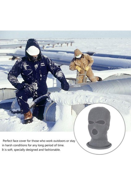 Yetişkin Unisex 3 Delik Örme Balaclava Tam Kapsama Maske (Yurt Dışından) fırsatları