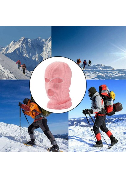 Yetişkin Unisex 3 Delik Örme Balaclava Tam Kapsama Maske (Yurt Dışından)
