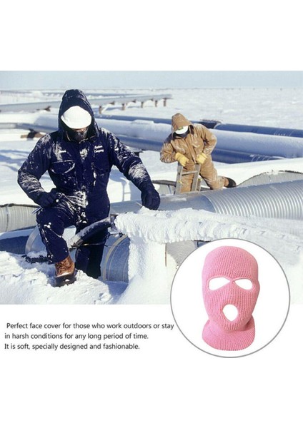 Yetişkin Unisex 3 Delik Örme Balaclava Tam Kapsama Maske (Yurt Dışından)