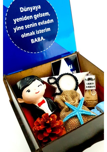 Babaya Doğumgünü Alınacak Özel Hediyeler Babaya Hediye Kutusu Babalar Günü Hediyesi 1STAR5DADWOOD9