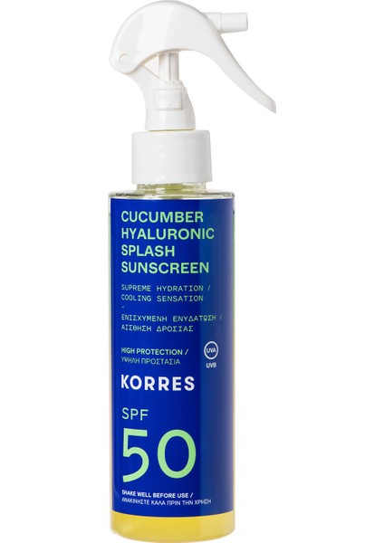 Cucumber Hyaluronic Yüz ve Vücut Güneş Koruyucu Sprey SPF50 150ML