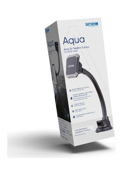 ST-202 Aqua Vantuzlu Miknatisli Telefon Tutucu