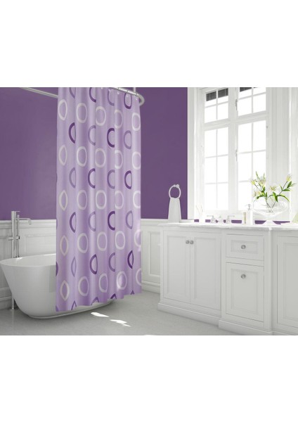 Tropik Banyo Duş Perdesi 5033 Tek Kanat Lila 1X120X200 fiyatları