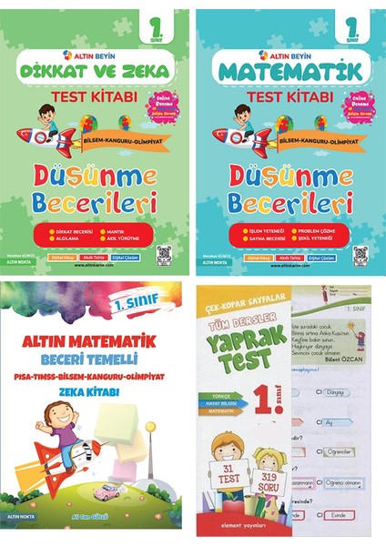 1. Sınıf Dikkat Zeka ve Altın Beyin 1. Sınıf Matematik Seti