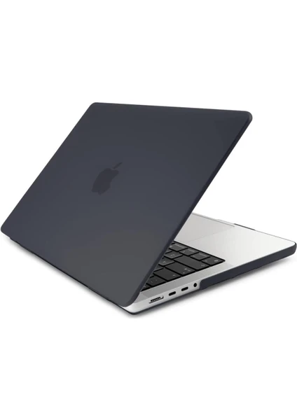 Apple 14" Macbook Pro M1 A2442 Siyah Kılıf Koruyucu Kapak