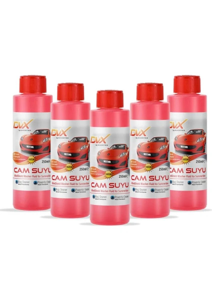 Dvx Şampuanlı ve Parfümlü Yazlık Cam Suyu 5 Adet x 250 Ml.