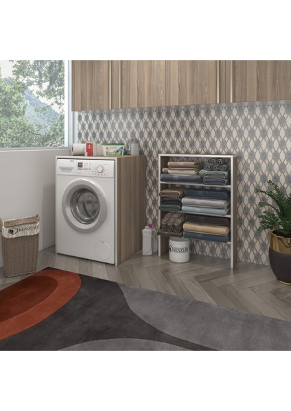 Çamaşır Makinesi Dolabı Vanka Crd 180*066*55-20 Banyo Kapaksız Arkalıksız