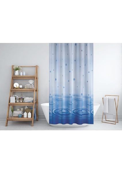 Jackline Banyo Duş Perdesi 5020 Mavi Tek Kanat 240X200 fiyatları