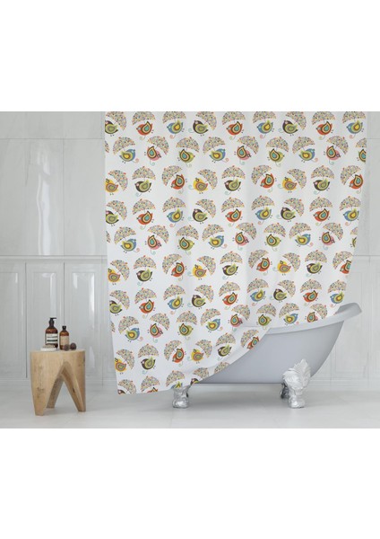 Tropik Banyo Duş Perdesi 8952 Tek Kanat 1X180X200