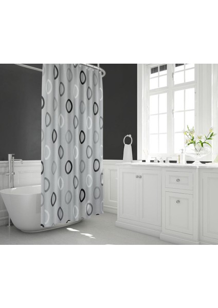 Tropik Banyo Duş Perdesi 5033 Gri Tek Kanat 1X120X200 fiyatları