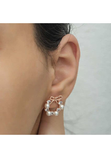 Gümüş Inci Kurdele Çivili Kadın Küpe modelleri