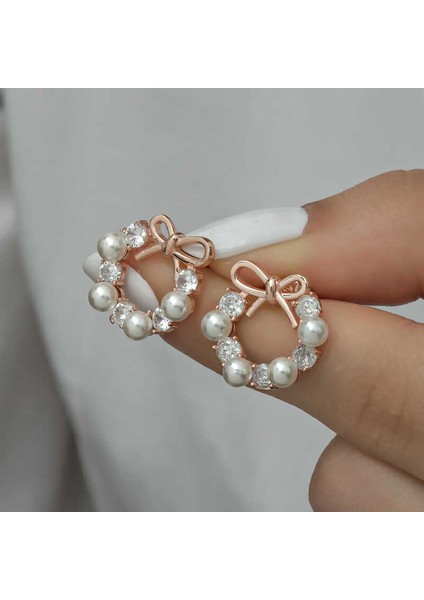 Gümüş Inci Kurdele Çivili Kadın Küpe fırsatları