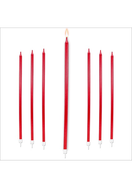 Krom Mum, 20 cm x 6 Adet - Kırmızı fırsatları