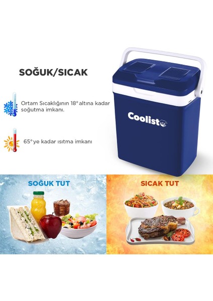 CLT18 12VOLT/220VOLT Ac/dc 18 Litre Sıcak/soğuk Oto Buzdolabı