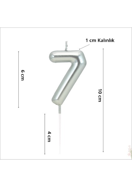 7 Rakam Gümüş Mum fiyatları