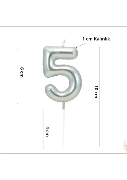 5 Rakam Gümüş Mum fiyatları
