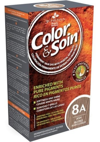 Color Soin Organik 8a Ash Blond Saç Boyası (Csn101)