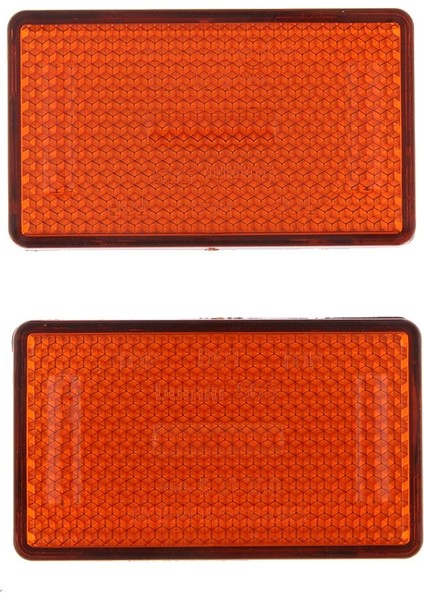2.4 "x1.4" Motosiklet Kir Bisiklet Dikdörtgen Ön Çatal Reflektörleri Yamaha Için Amber (Yurt Dışından)