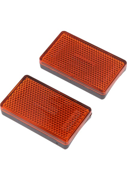 2.4 "x1.4" Motosiklet Kir Bisiklet Dikdörtgen Ön Çatal Reflektörleri Yamaha Için Amber (Yurt Dışından)