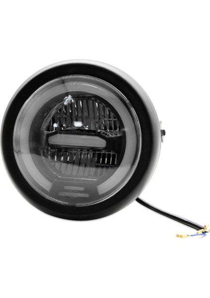 Beyaz Lens LED Sokak Bob Için Gündüz Yuvarlak Far Motosiklet (Yurt Dışından)