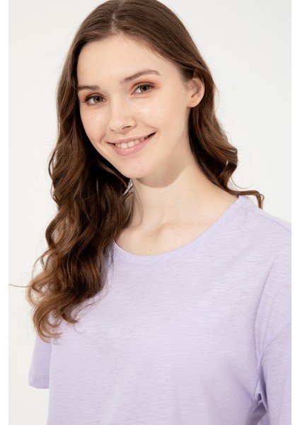 Kadın Lila T-Shirt 50248059-VR034 fiyatları