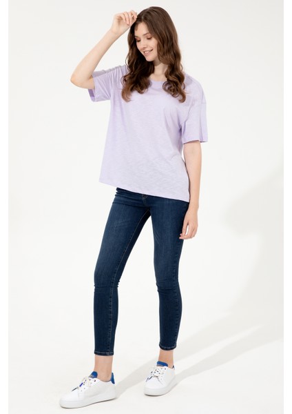 Kadın Lila T-Shirt 50248059-VR034 fırsatları