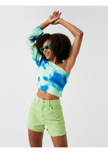 Crop Blouse One Shoulder