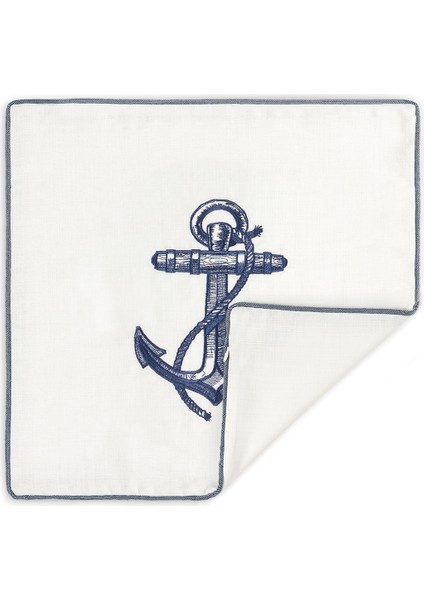 Oceane Kırlent Kılıfı - Beyaz/lacivert - 43X43 cm fırsatları