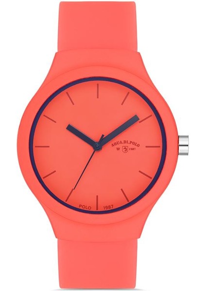 Aqua Di Polo 1987 Unisex Turuncu Silikon Kordonlu Analog Kol Saati A9647