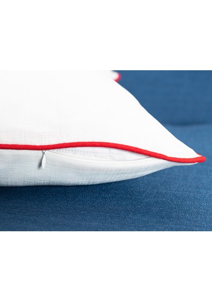 Noe Kırlent Kılıfı - Beyaz/kırmızı - 43X43 cm fiyatları