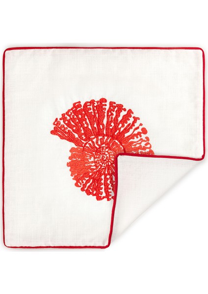 Noe Kırlent Kılıfı - Beyaz/kırmızı - 43X43 cm fırsatları