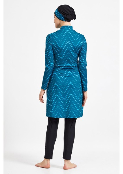 Kadın Likralı Uzun Kollu Tam Kapalı Tesettür Mayo 0500 Siyah fırsatları