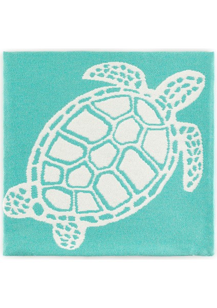 Juin Kırlent Kılıfı - Mint/beyaz - 45X45 cm