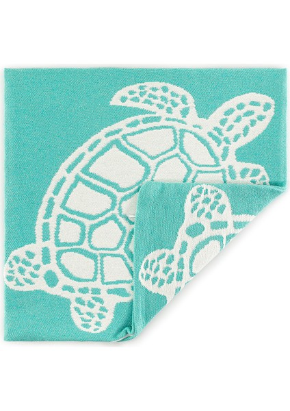 Juin Kırlent Kılıfı - Mint/beyaz - 45X45 cm