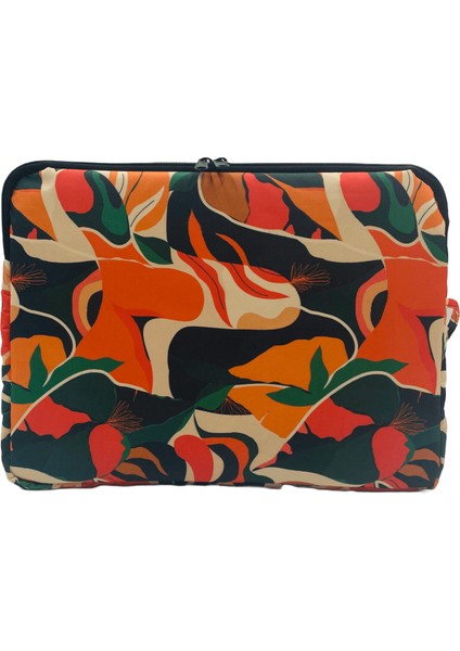Studio 15.6'' Inç Soyut Yaprak Desen Turuncu Su Geçirmez Laptop/macbook/notebook/tablet/evrak Kılıfı fırsatları