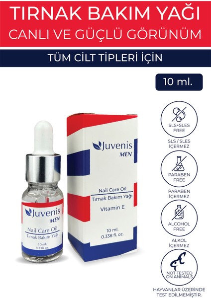 Tırnak Bakımı Yağı Erkeklere Özel Buğday Yağlı Nemlendiren E Vitaminli Tırnak Bakımı Yağı 10ML