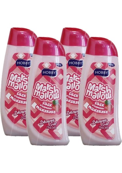 Vücut Şampuan Marshmallow Çilek 500 ml x 4