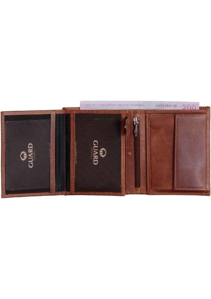 Çok Bölmeli Dikey Antik Taba Deri Erkek Cüzdanı modelleri