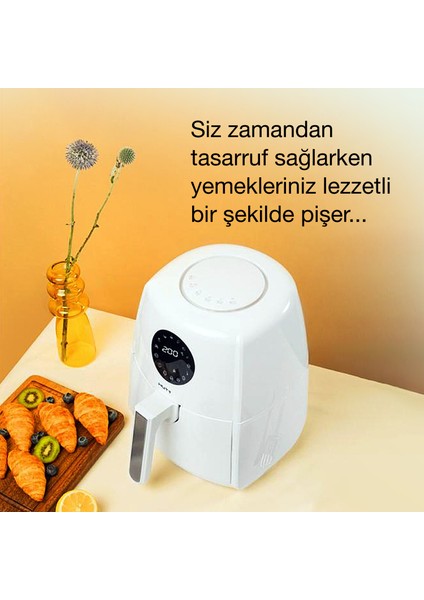 HUTT Air Fryer Dijital Ekranlı Yağsız Fritöz 3,5 L (Distribütör Garantili)