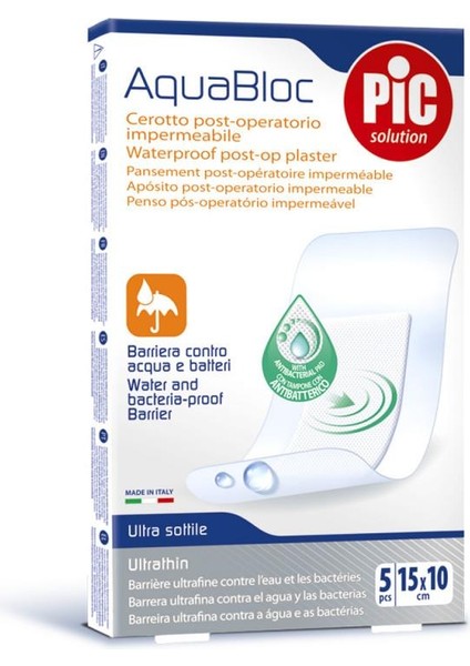 Pic Aquabloc Steril Film Pedli Yara Örtüsü 15CMX10CM 5'li Su Geçirmez