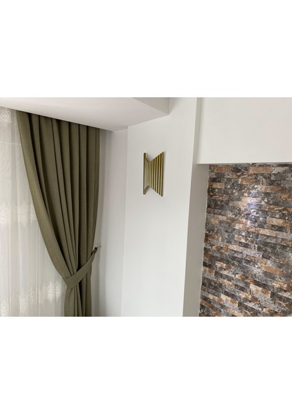 Kelebek Tasarımlı Aplik Iç Mekan Aydınlatma Duvar Dekorasyon E14 Duylu Bronz Renk Alimünyum Aplik