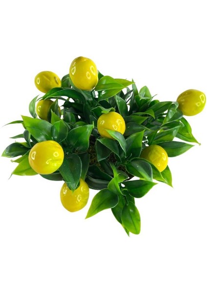 Yapay Çiçek Beyaz Saksıda Limon Demeti Dekoratif Masa Çiçeği fiyatları