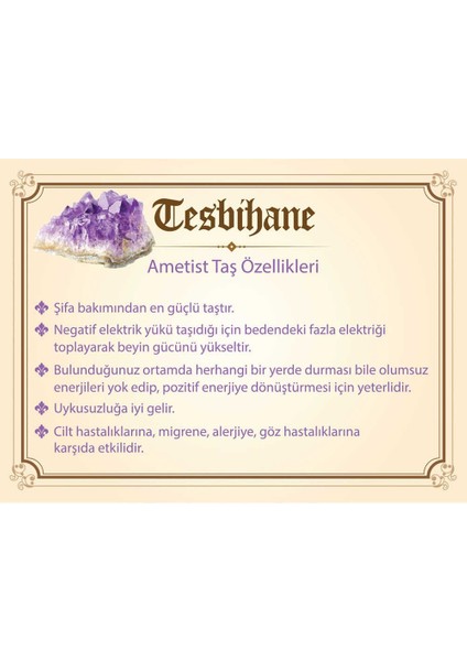 Kararmaz Metal Püsküllü Küre Kesim Ametist Efe Doğaltaş Tesbih fiyatları