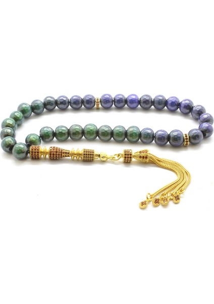 925 Ayar Gümüş Püsküllü Kırmızı Zirkon Taş Işlemeli His Taşı Tesbih modelleri