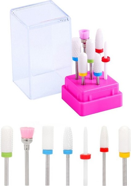 Seramik Freze Ucu Seti, Profesyonel, Protez Tırnak Jel Tırnak, Kuru Manikür Kullanımına Uygun