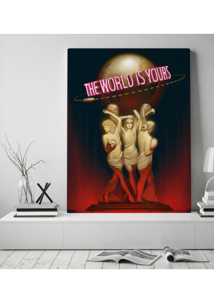 Gift The World Is Yours Tasarımlı Kanvas Tablo 50X70CM-1