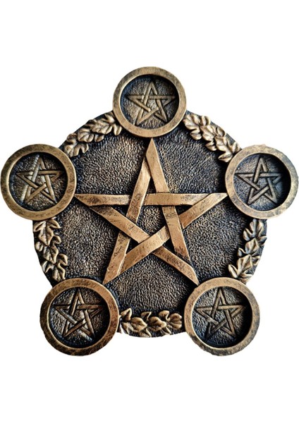 Pentagram Mumluk Astroloji Dekor Pirinç (Yurt Dışından)